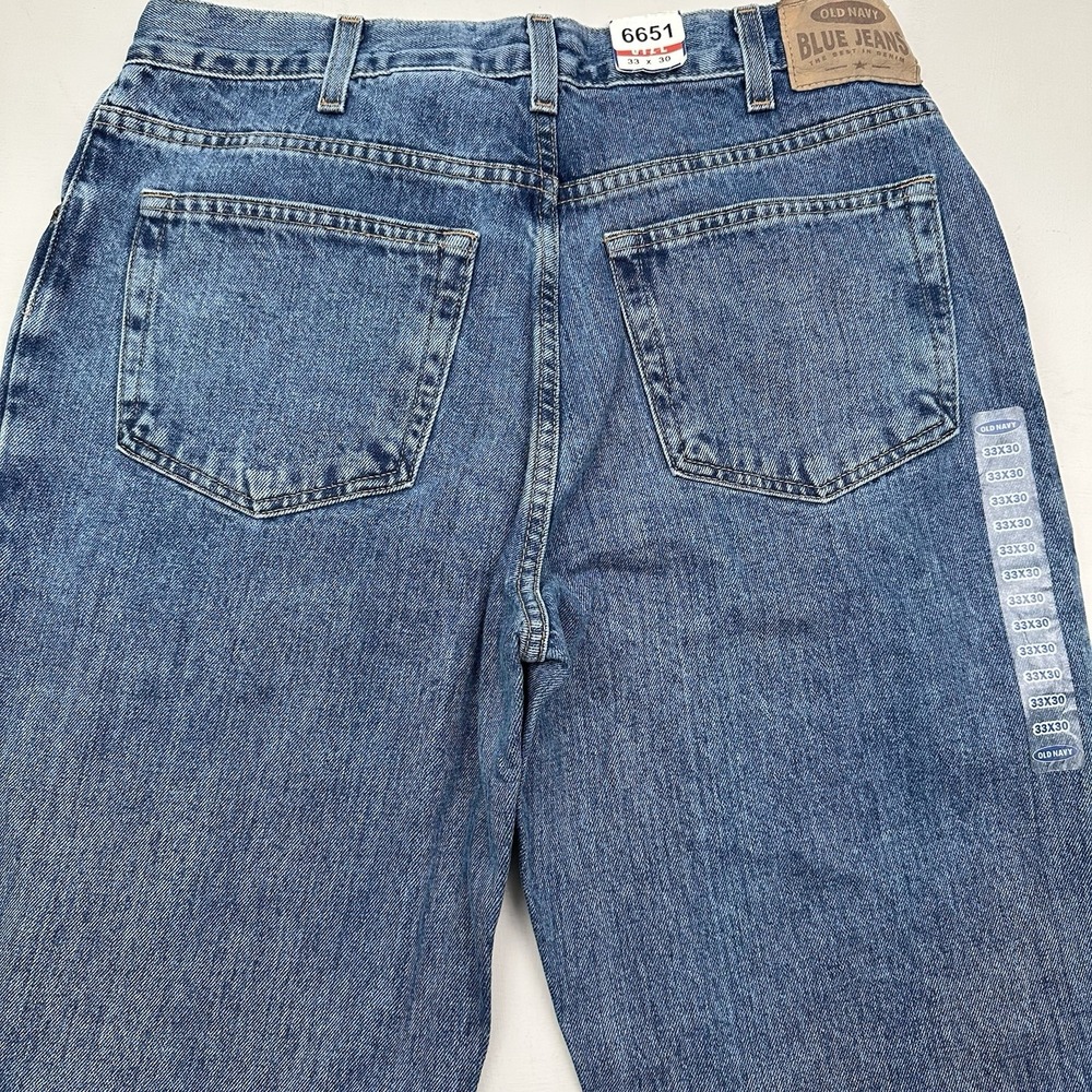 NEW VTG Old Navy Baggy Wide Leg Jeans Actual 32x30 Medium Wash Skater Rave Y2K